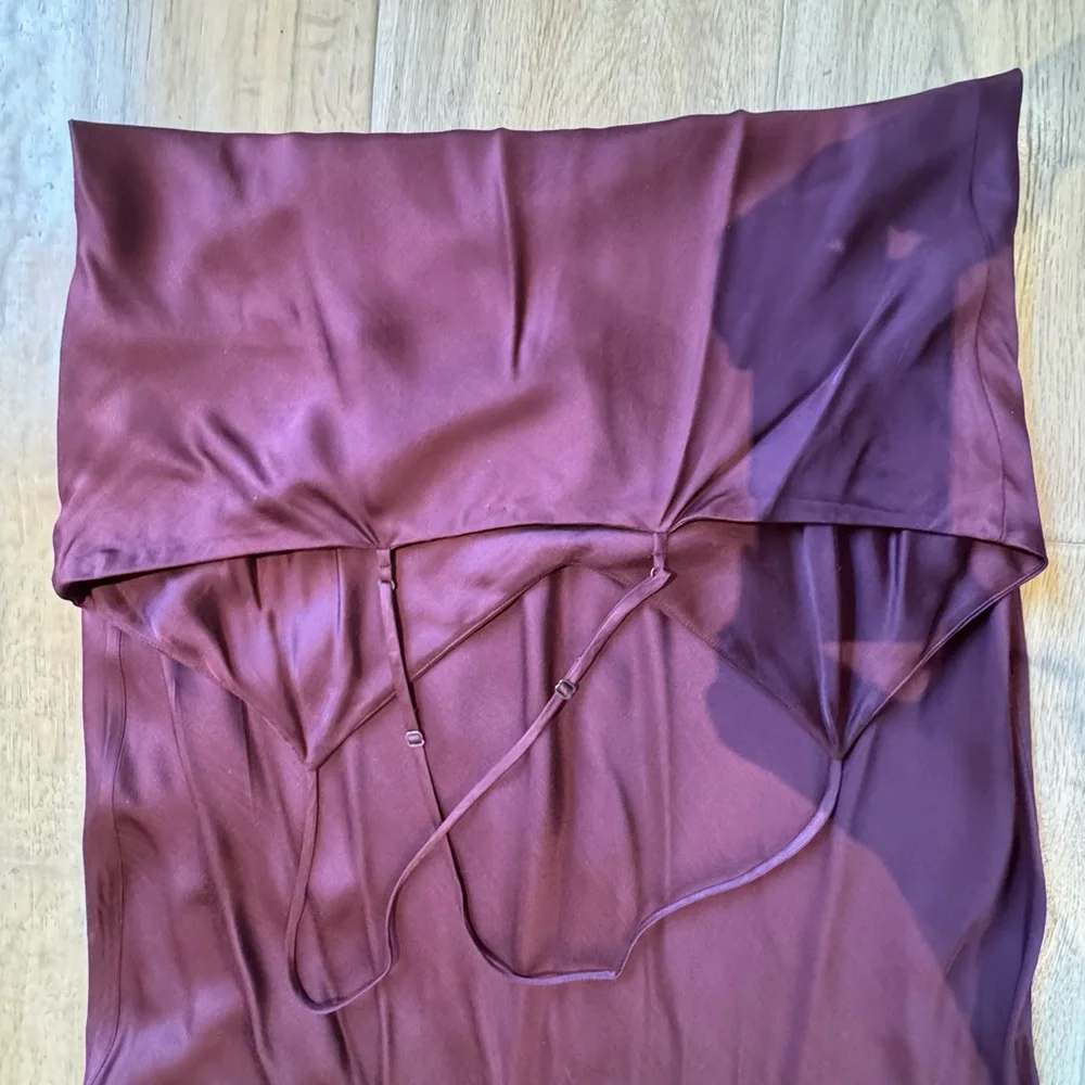 AG ADRIANO GOLDSCHMIED: Scarlett Slip Dress in Rich Carmine. Size L - Picture 9 of 12